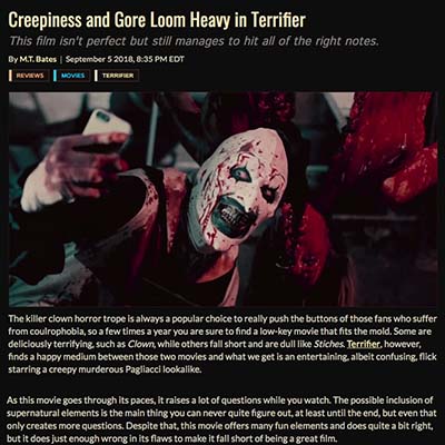 Creepiness and Gore Loom Heavy in Terrifier